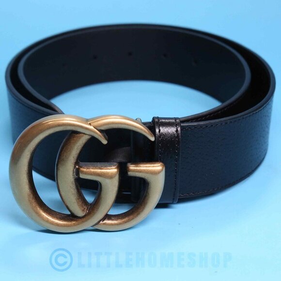 NEW!  Gucci GG Marmot Wide Belt, Black, Size 80 - Picture 4 of 10